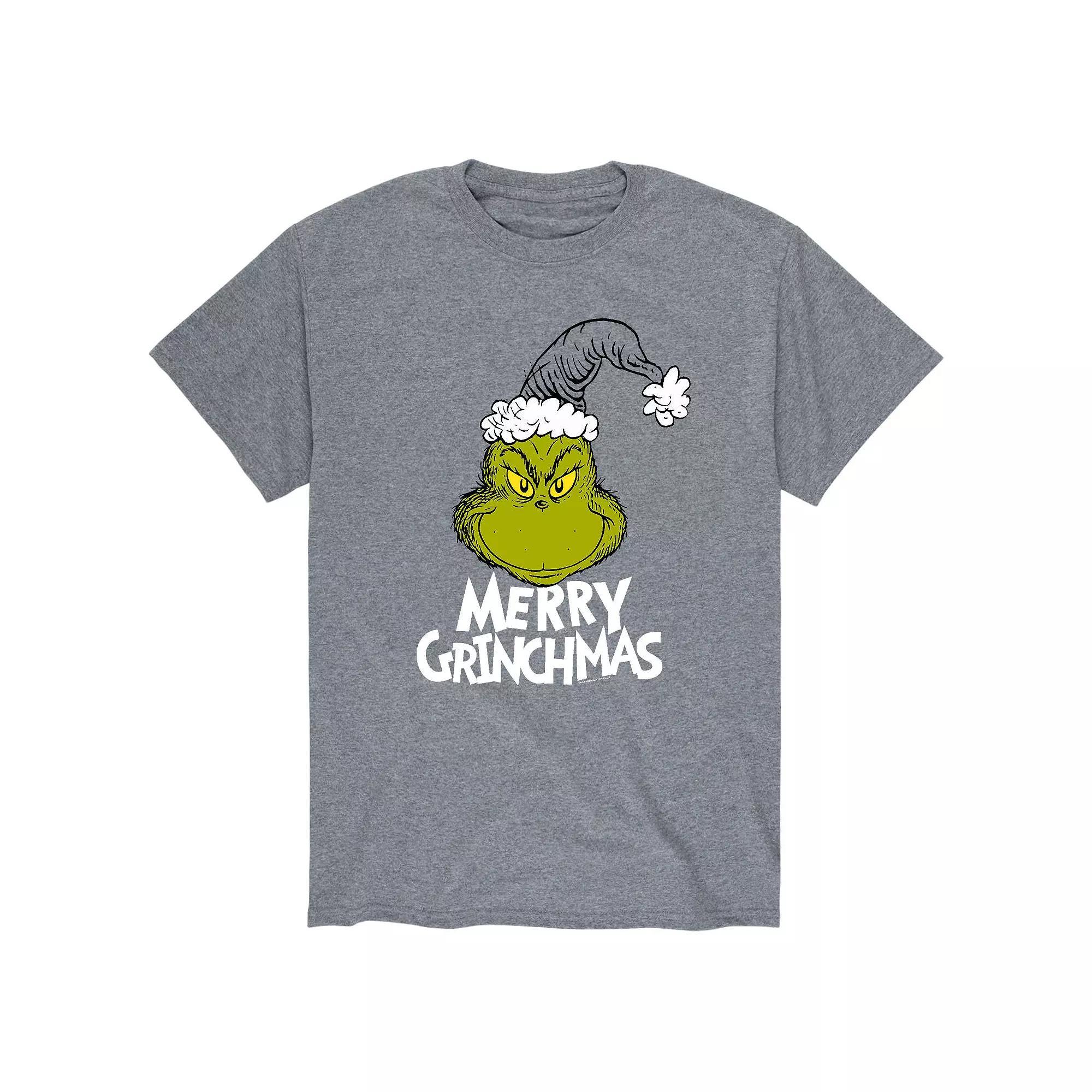 Big & Tall Dr. Seuss Merry Grinchmas Tee, Men's, Size: 4XB, Red Product Image