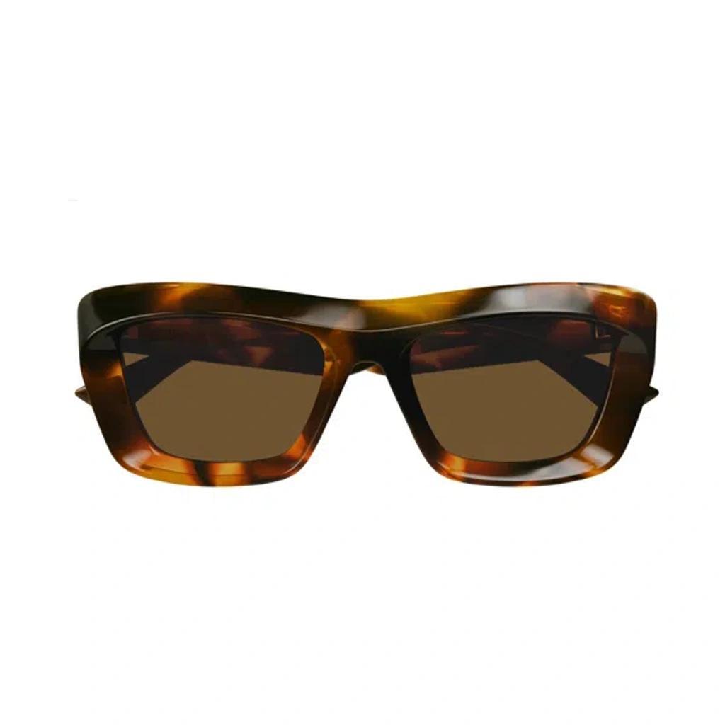 BOTTEGA VENETA 53mm Rectangular Sunglasses In Brown Product Image