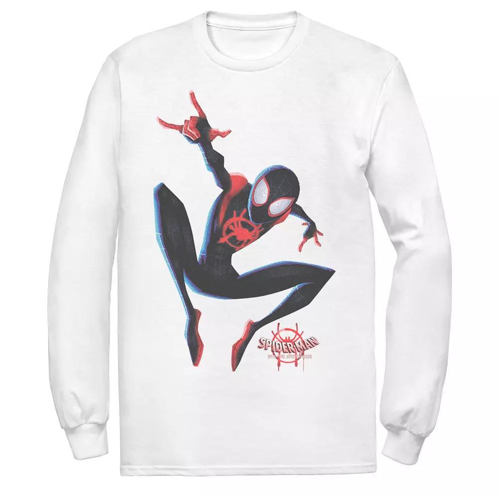 Men's Marvel Spider-Man Spiderverse Miles Morales Tee, Size: XL, White Product Image