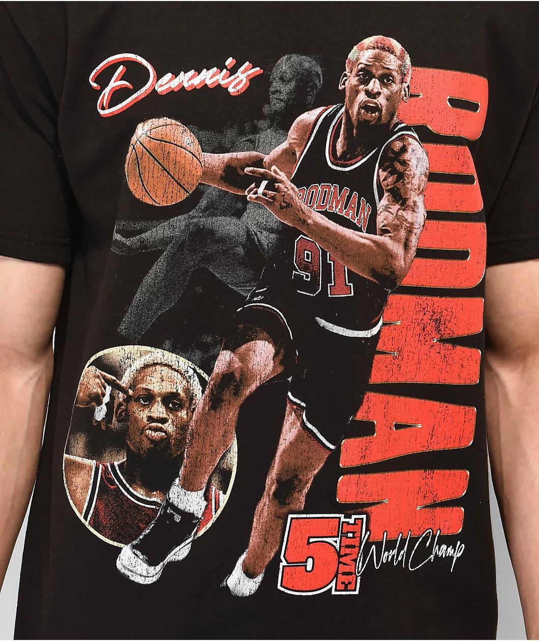 Rodman Apparel 5X World Champion Black T-Shirt Product Image