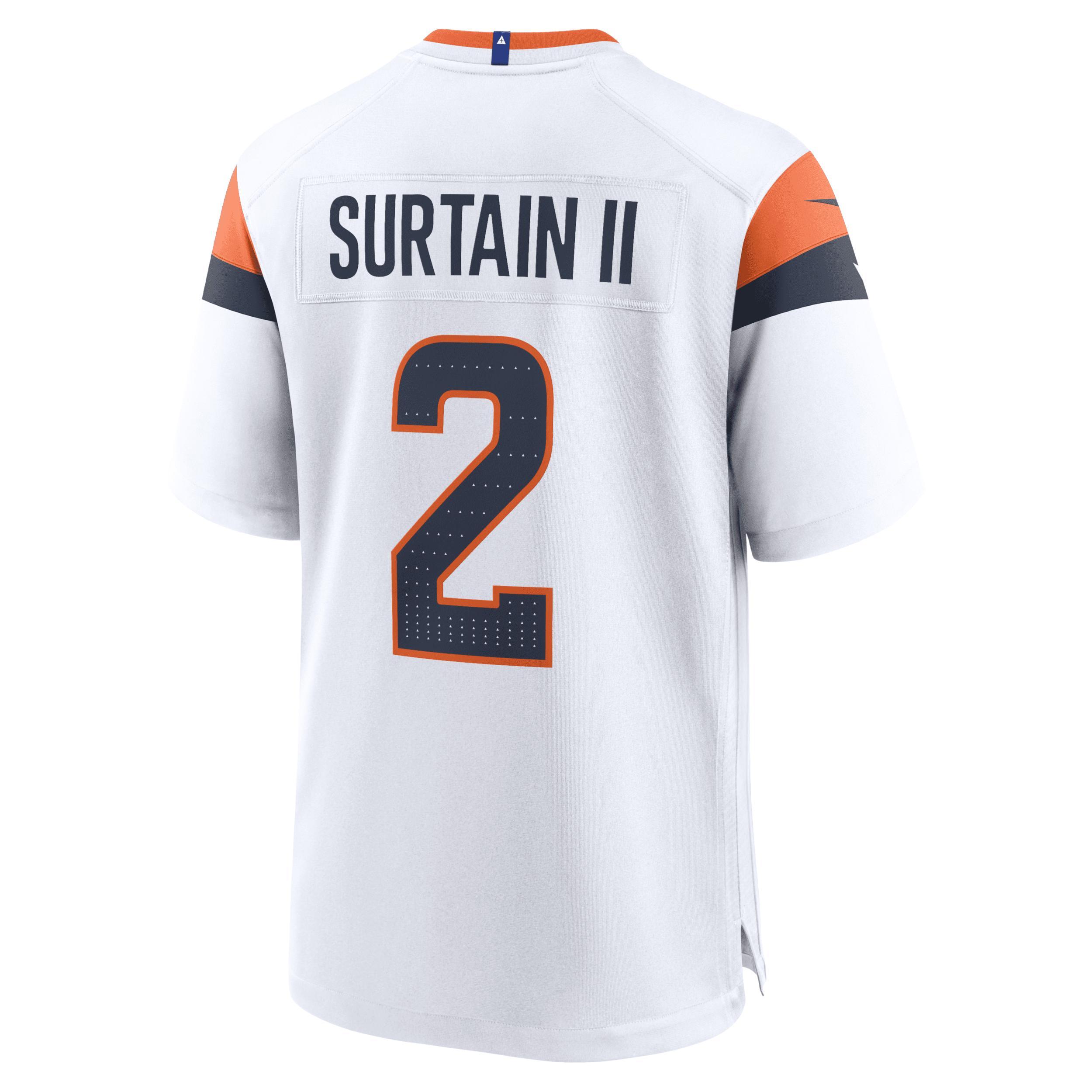 Men's Nike Patrick Surtain II White Denver Broncos Mile High Collection Game Jersey, Size: 3XL Product Image