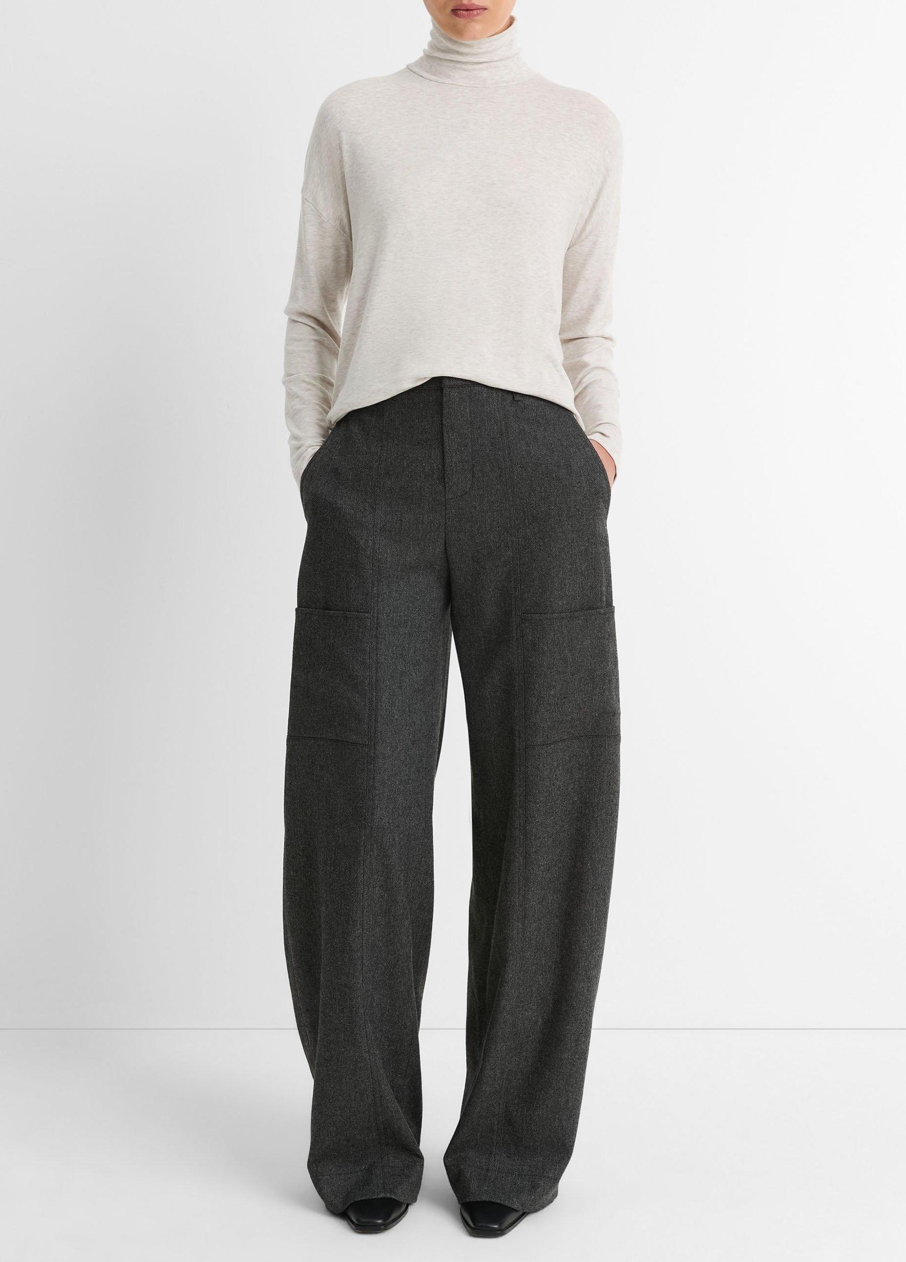 Relaxed Long-Sleeve Turtleneck Top Product Image