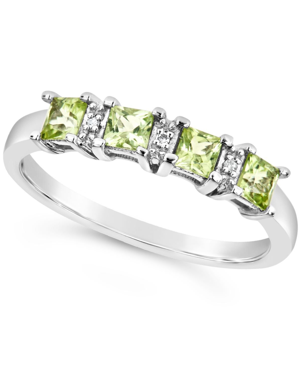 Celebration Gems Sterling Silver Opal & Diamond Accent Rectangle Halo Ring, Womens Product Image