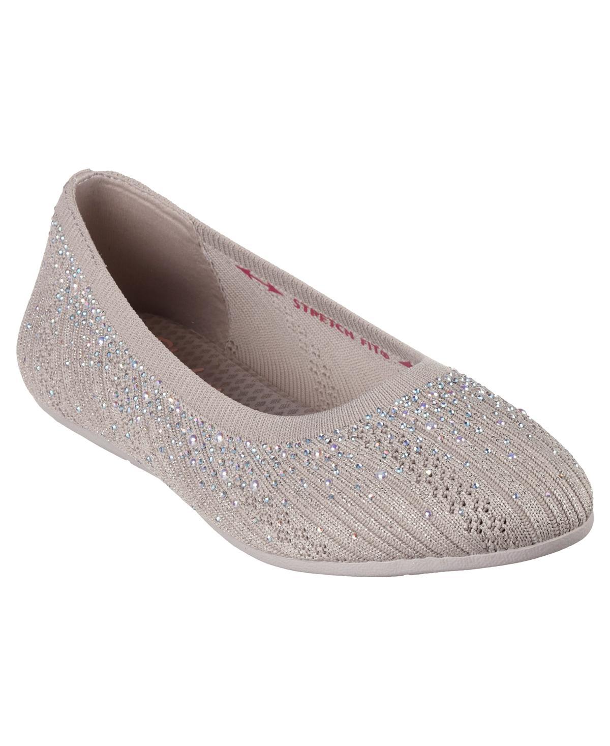 Skechers Cleo® 2.0 Glitzy Daze Women's Flats, Size: 9.5, Black Product Image