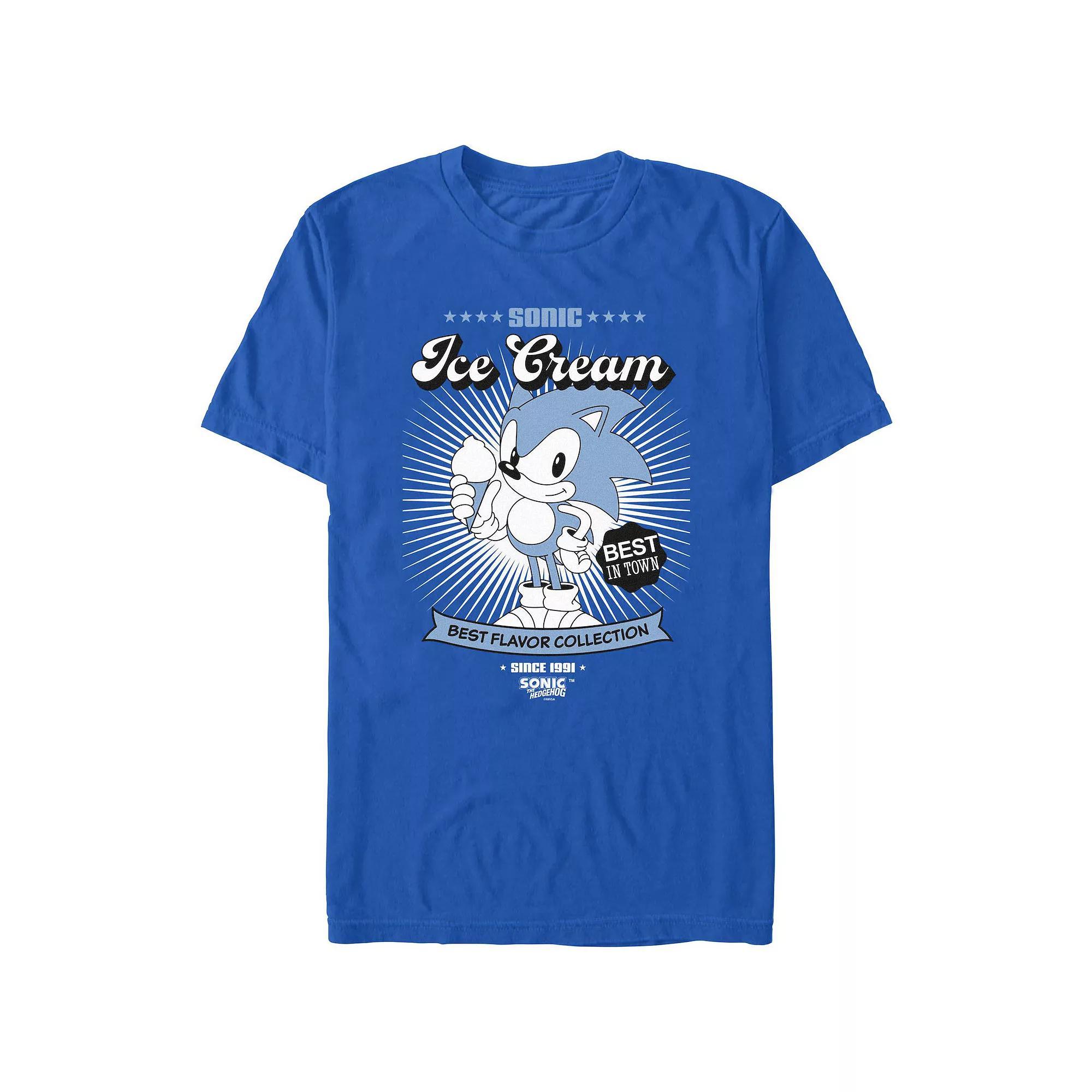 Mens Sonic The Hedgehog Ice Cream Best In Town Graphic Tee Product Image