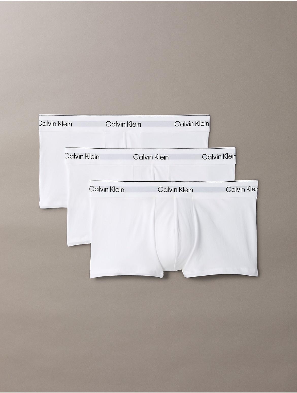 Calvin Klein Mens Icon Cotton Stretch 3-Pack Low Rise Trunk - Black Product Image