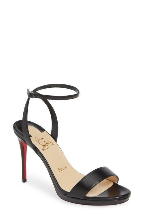 Womens Loubi Queen 100MM Leather Sandals Product Image