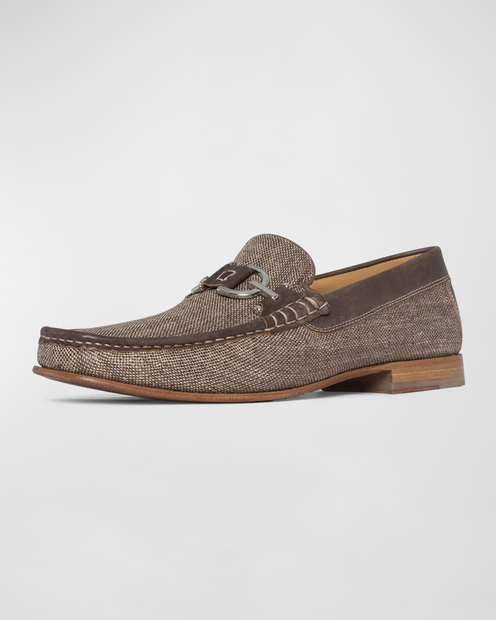 Men's Dacio Woven Leather Bit Loafers Product Image