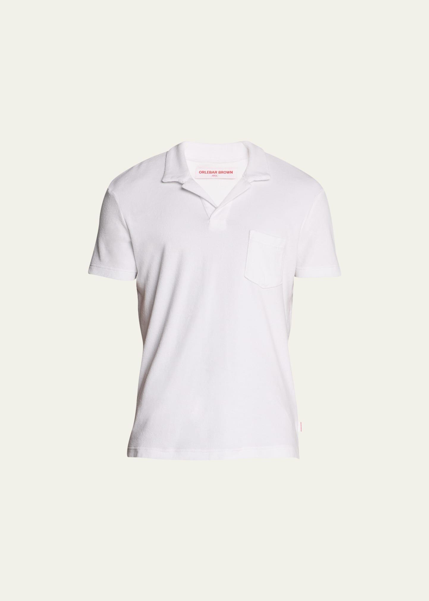 Orlebar Brown Cotton Terry Solid Tailored Fit Polo Shirt Product Image