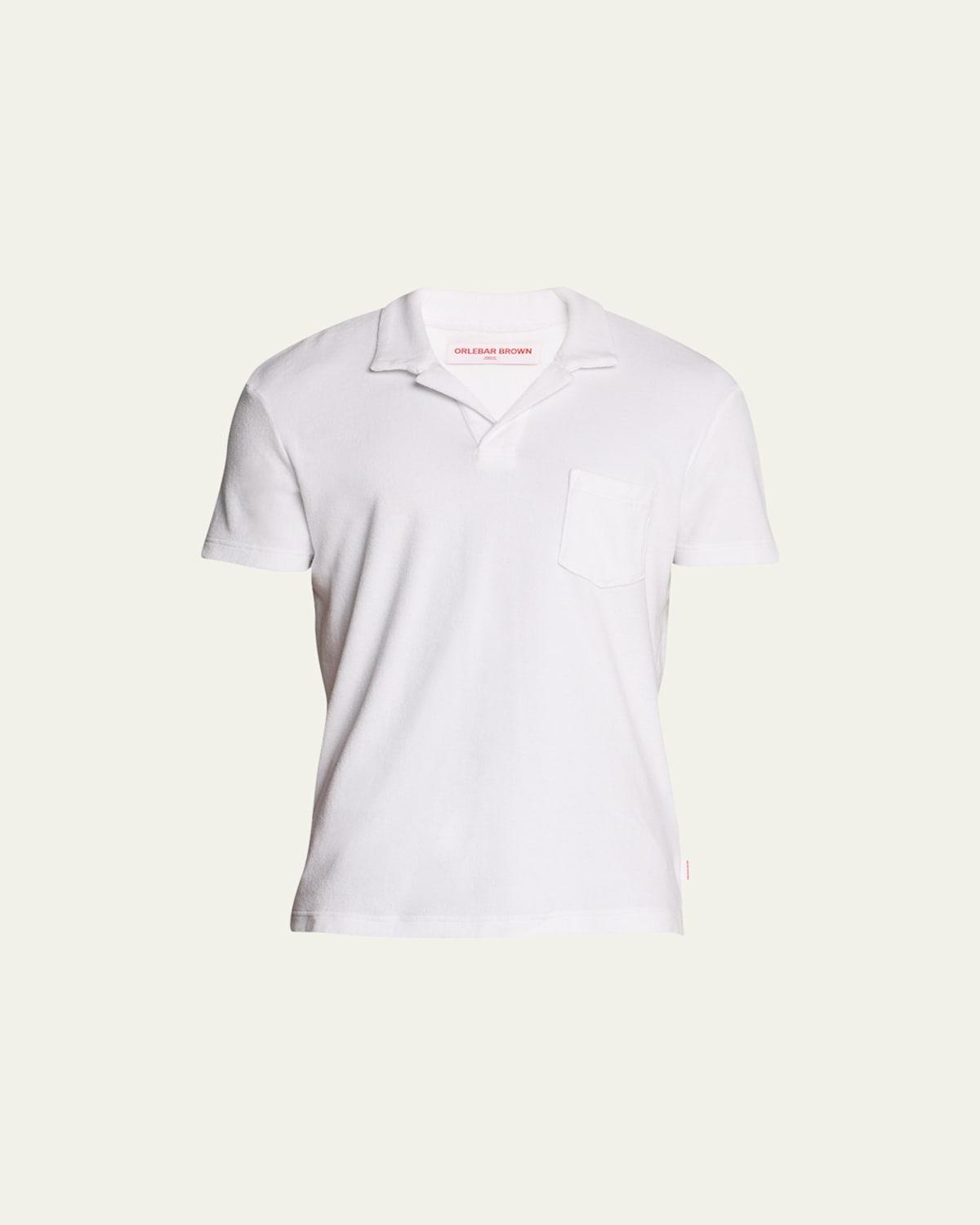 Orlebar Brown Cotton Terry Solid Tailored Fit Polo Shirt Product Image