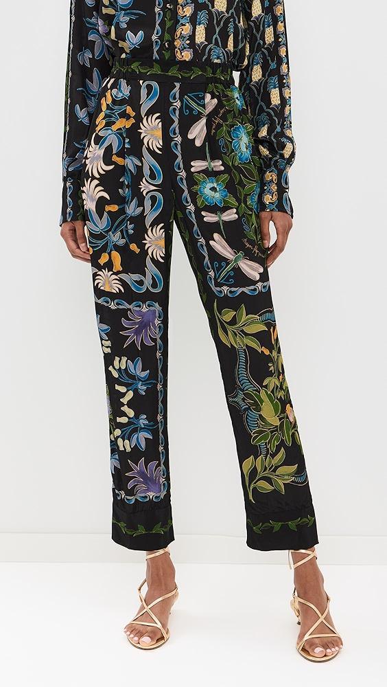 FARM Rio Winter Garden Black Pajama Pants | Shopbop Product Image