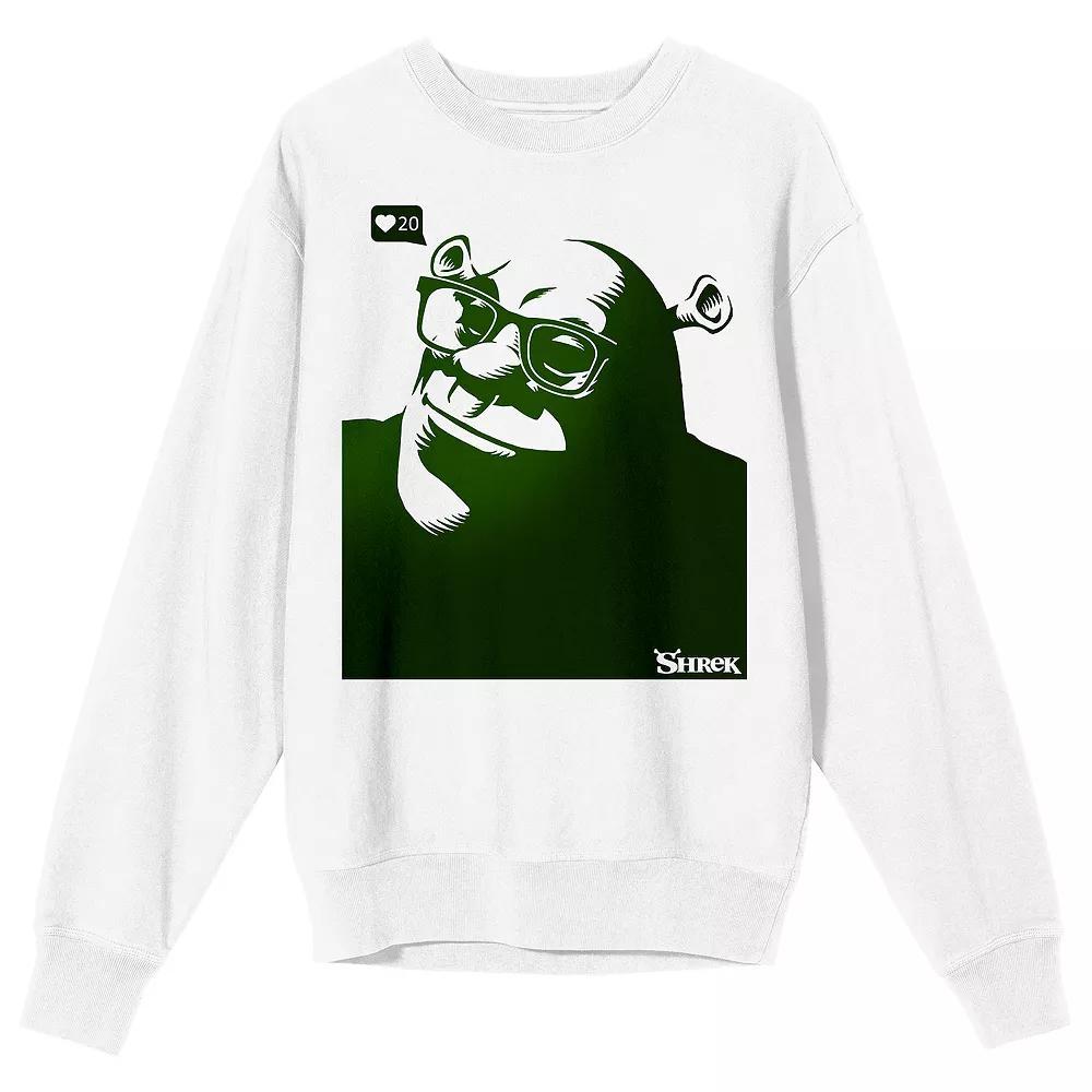 Men's Sherk Monochromatic Ogre Graphic Tee, Size: Medium, White Product Image