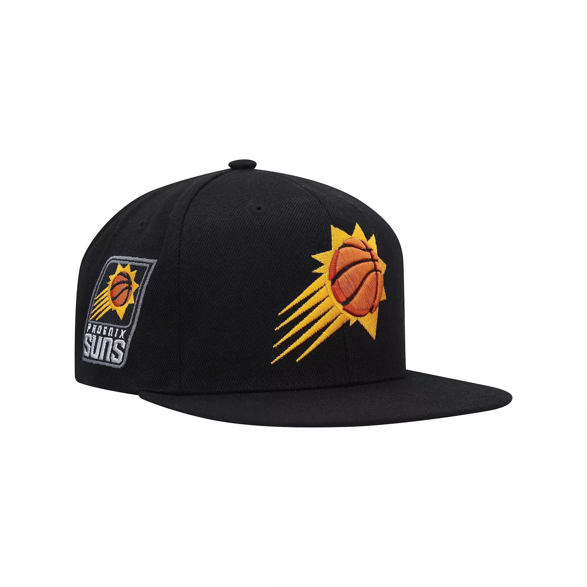 Mens Mitchell & Ness Black Phoenix Suns Side Core 2.0 Snapback Hat Product Image