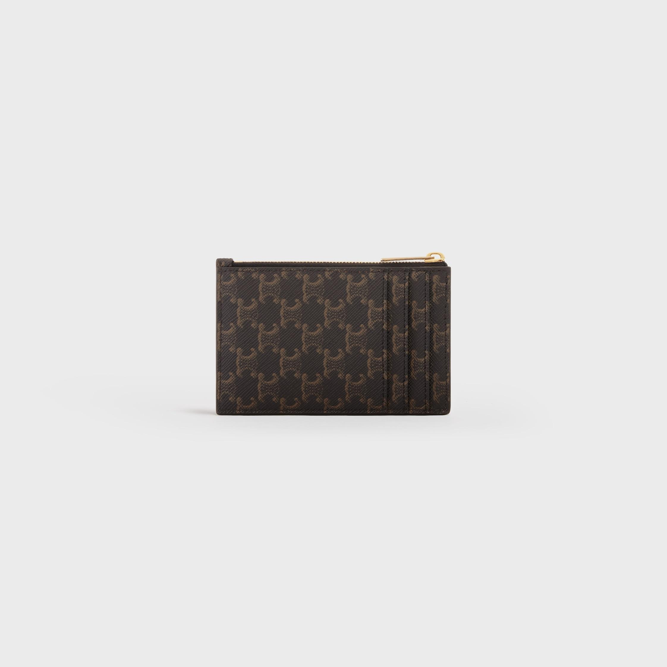 Zipped Card Holder IN Triomphe Canvas and lambskin Product Image
