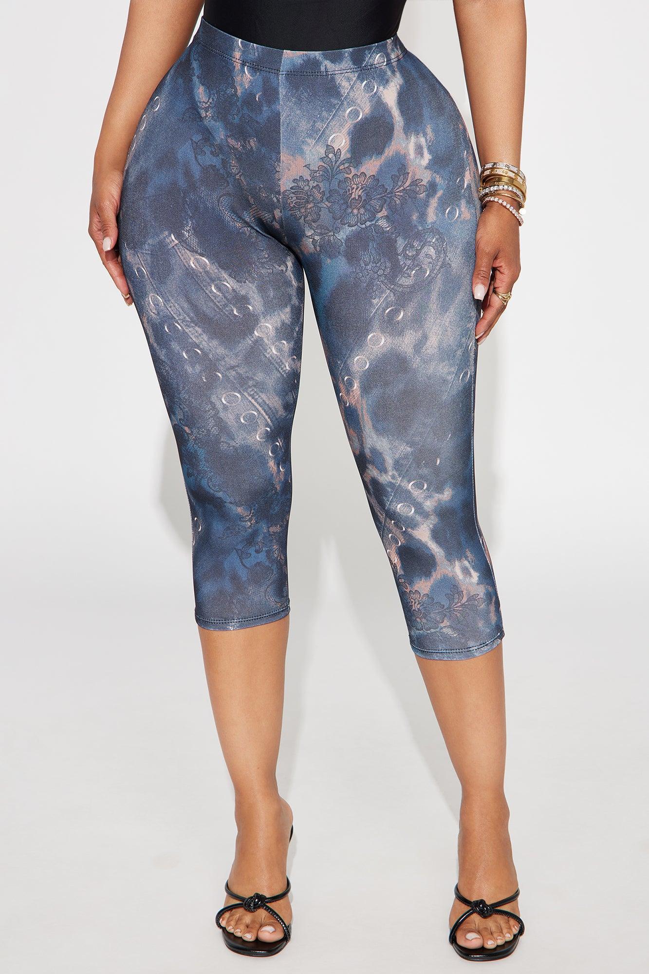 Divine Beauty Leopard Capri Legging - Black/combo Product Image