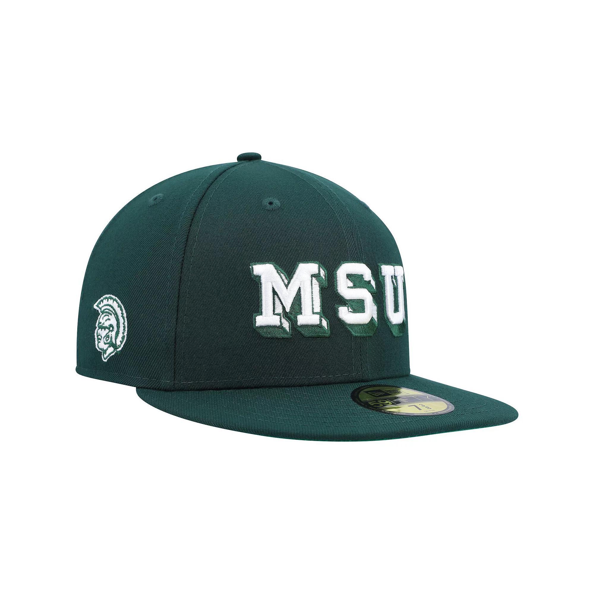 Men's New Era Green Michigan State Spartans Vault Multi 59FIFTY Fitted Hat, Size: 7 1/4 Product Image