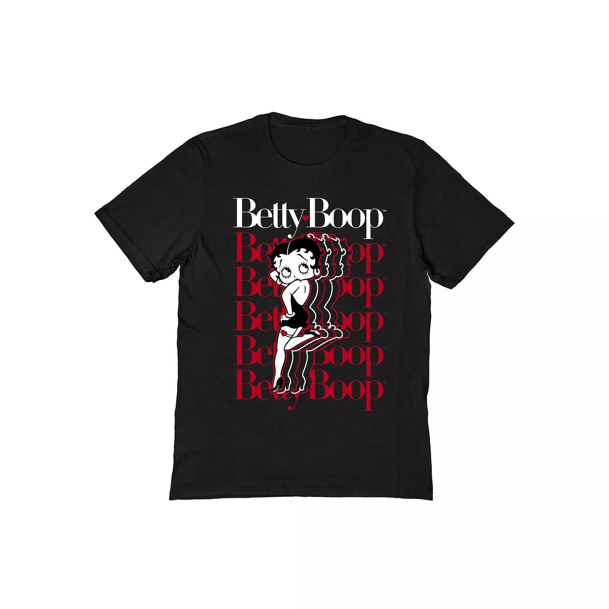Men's Betty Boop T-Shirt, Size: Large, Black Product Image