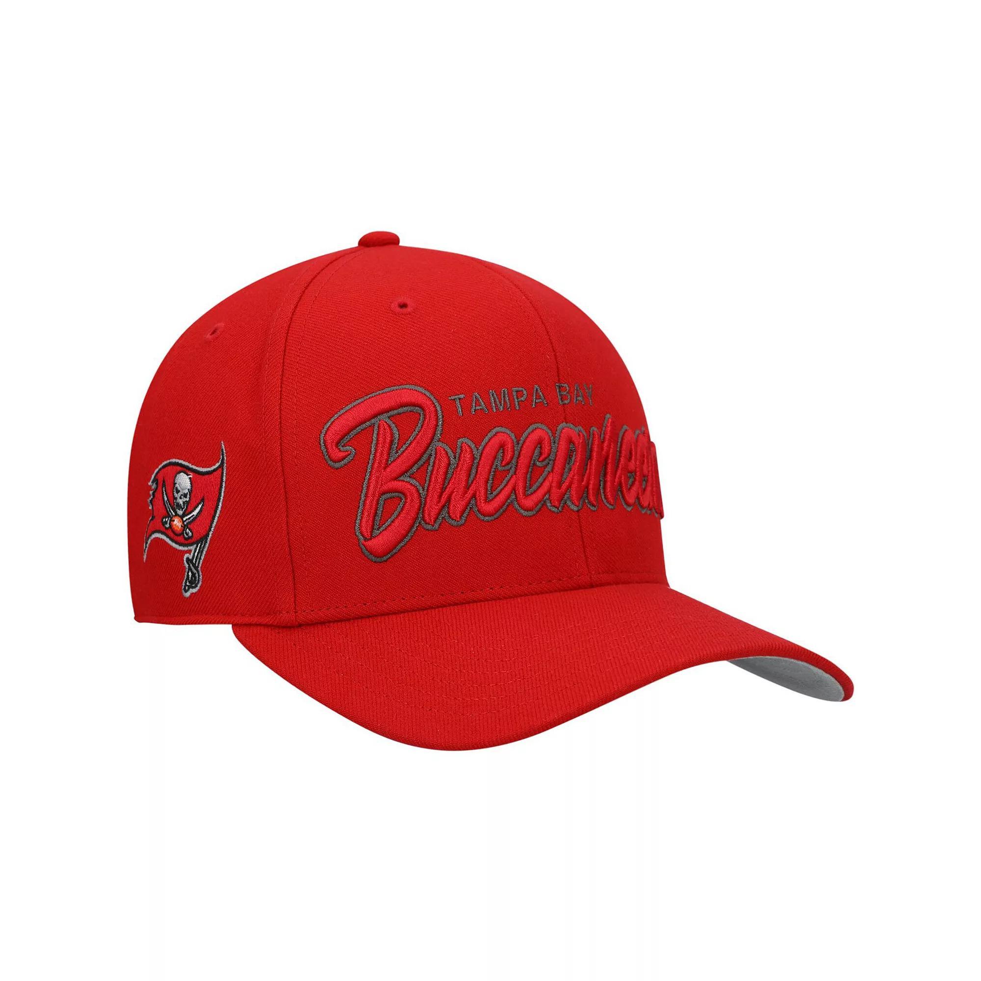 Men's '47 Red Tampa Bay Buccaneers Street Script MVP Snapback Hat Product Image