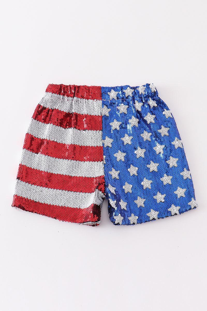 Patriotic sequin woman shorts Female Product Image