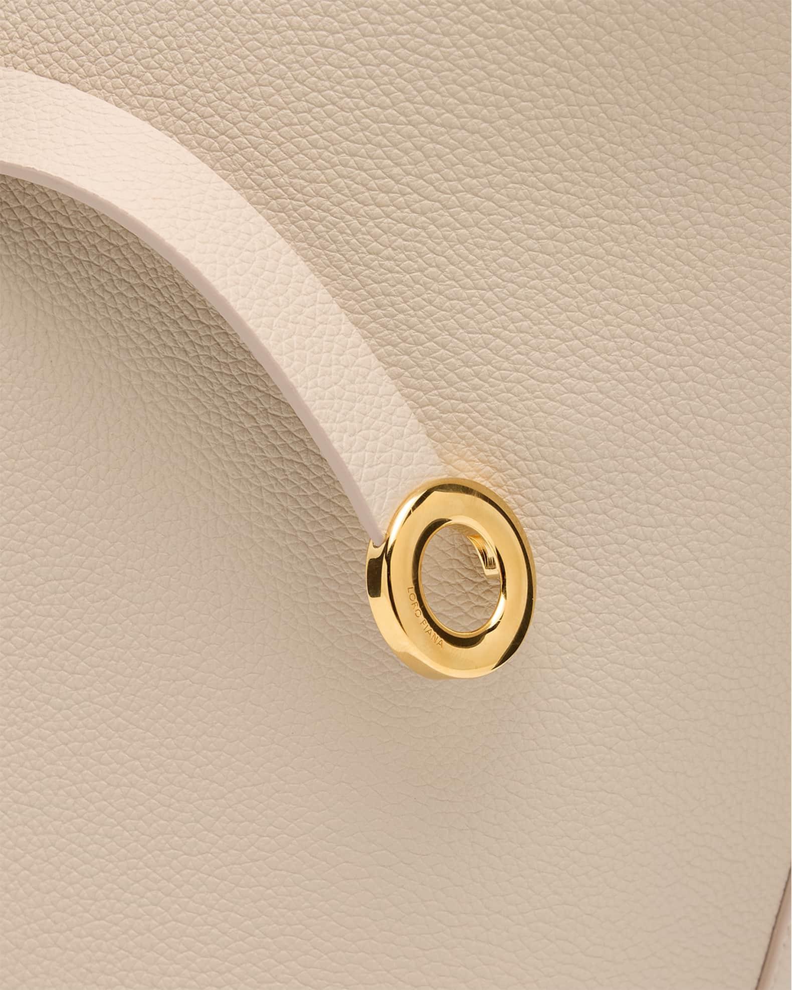 Ghiera Grained Leather & Cashmere Tote Back Product Image