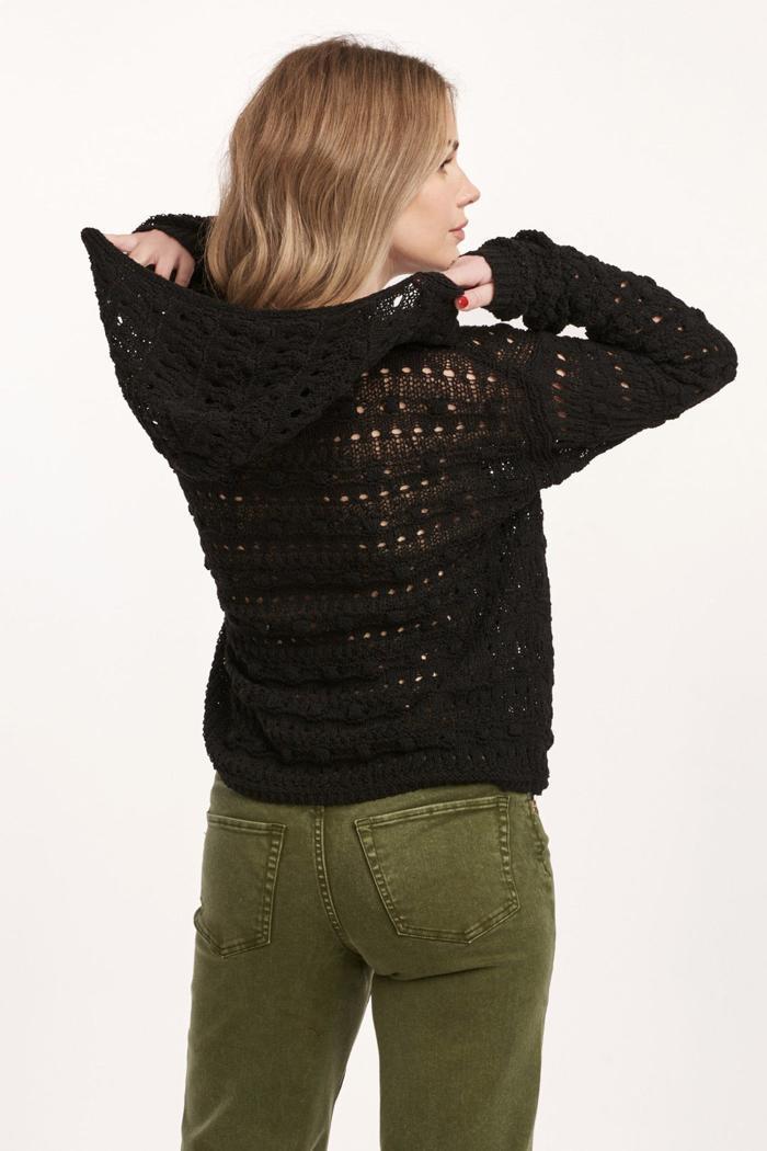 Olsen Pointelle Hoodie Product Image