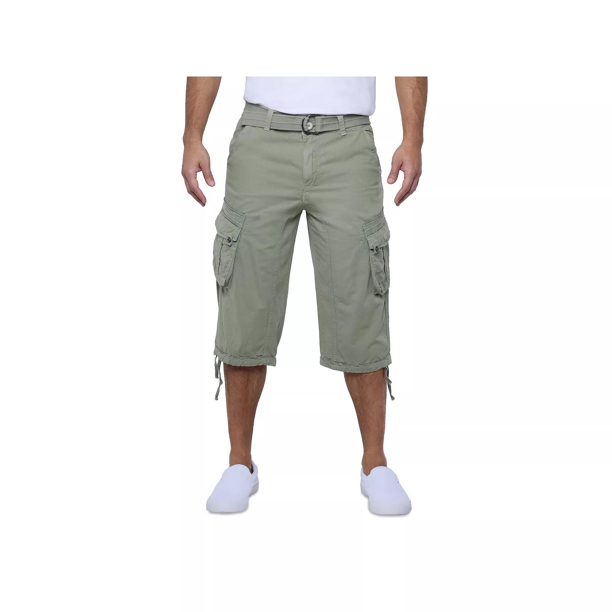 Men's Xray Messenger Belted Cargo Shorts, Size: 40, Green Product Image