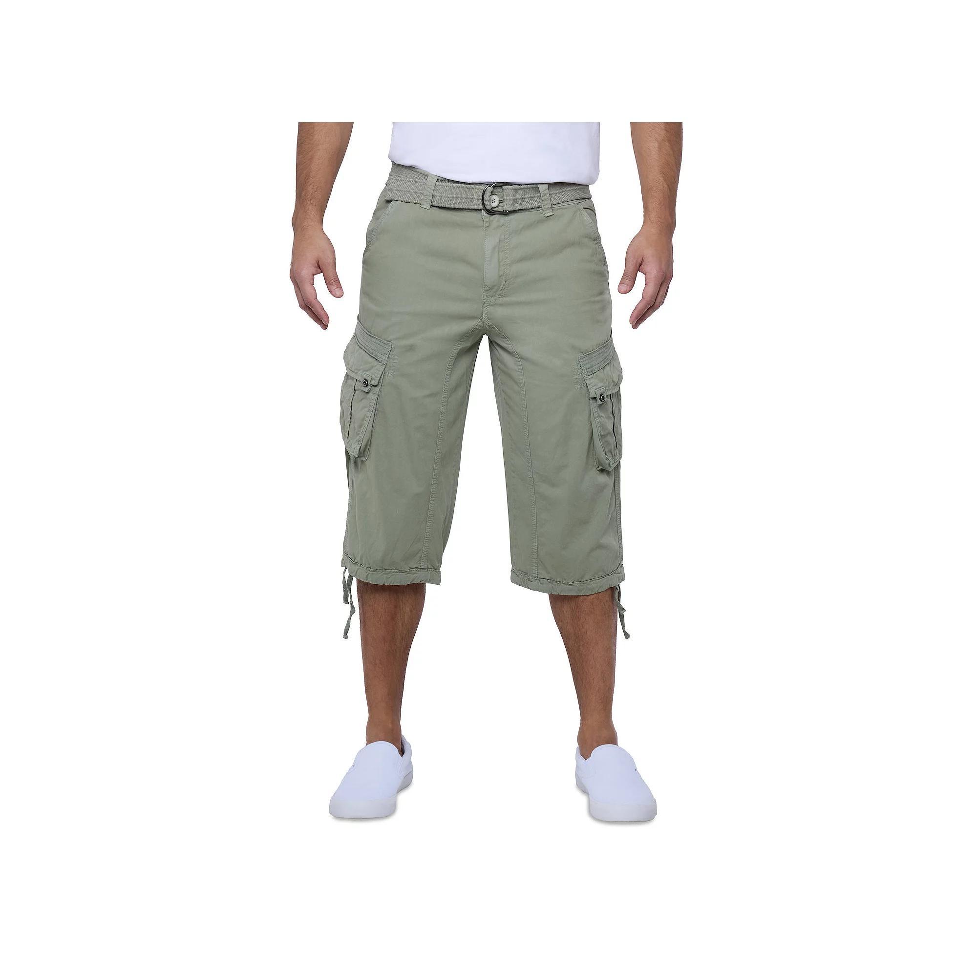 Men's Xray Messenger Belted Cargo Shorts, Size: 40, Green Product Image