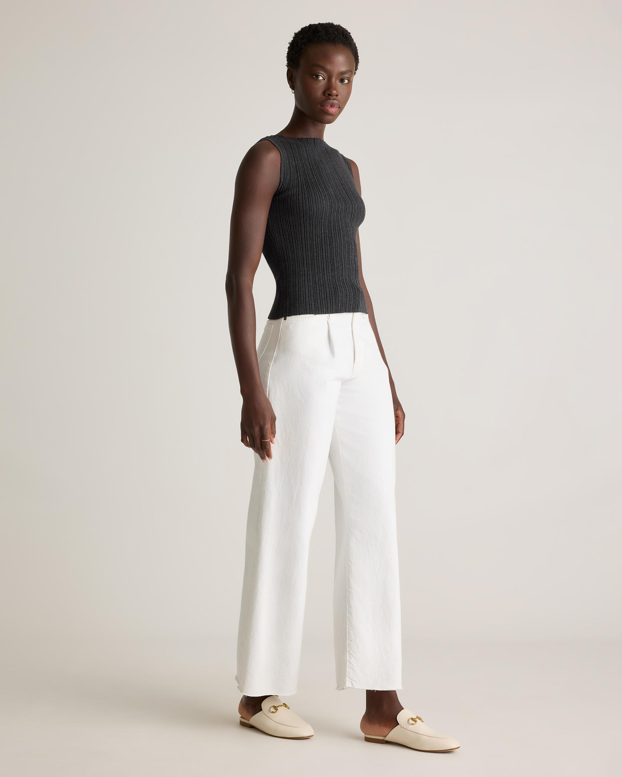 Quince | Women's Cotton Cashmere Ribbed Tank Top Size XS Product Image