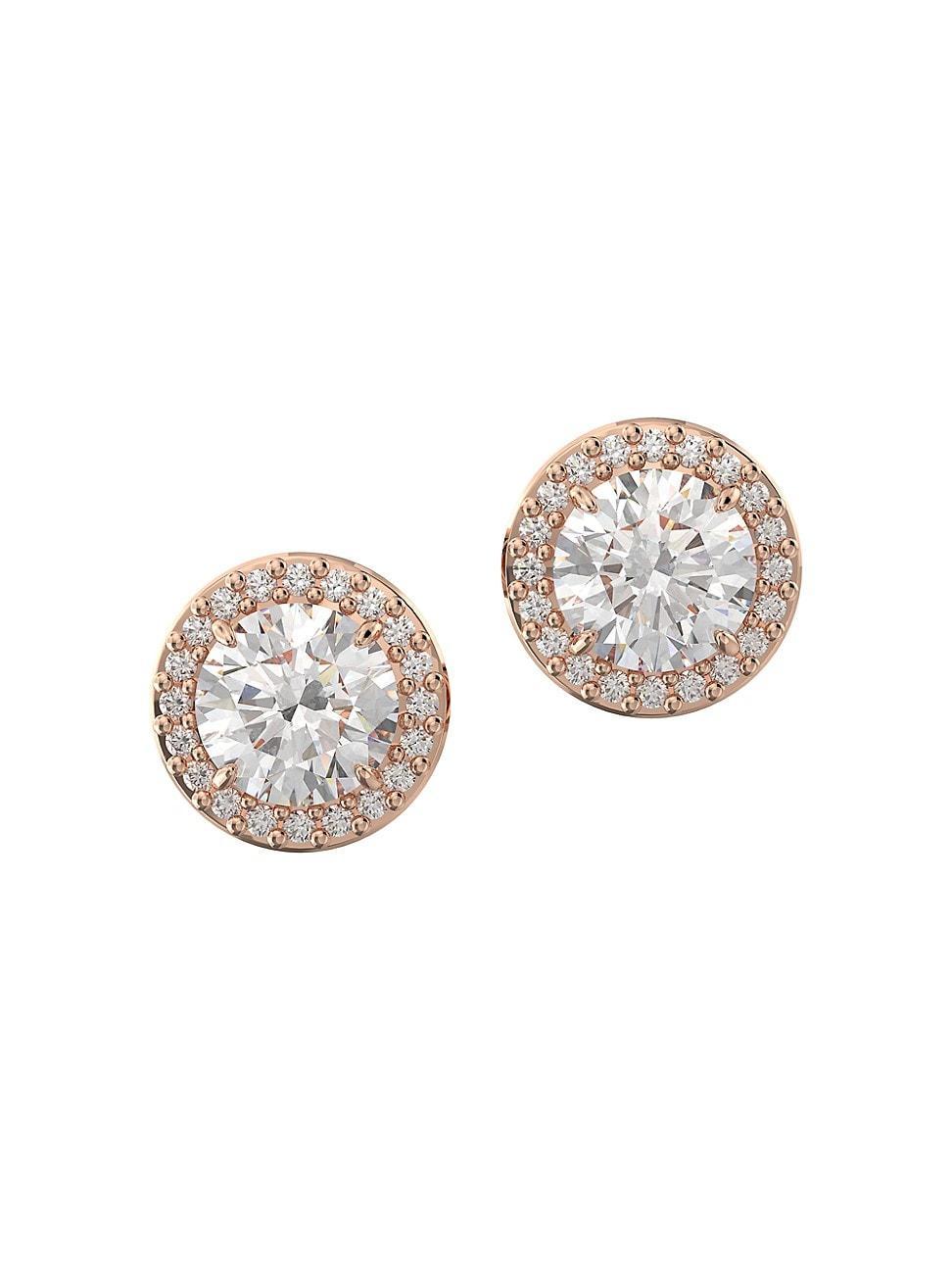 Swarovski Constella Halo Round Crystal Cut Stud Earrings Product Image