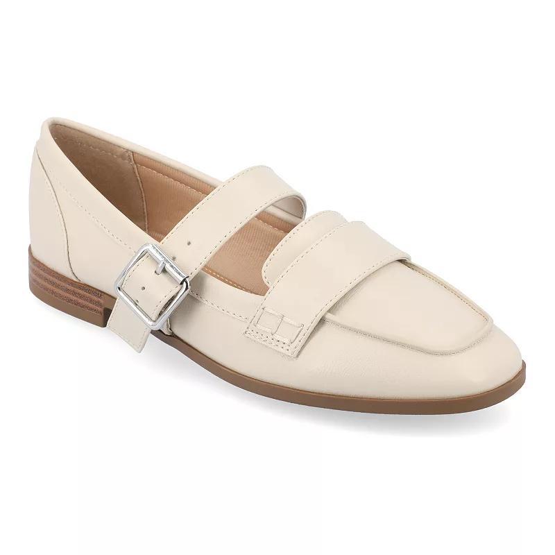 Womens Journee Collection Tru Comfort Foam Caspian Square Toe Loafer Flats Brown Suede Product Image