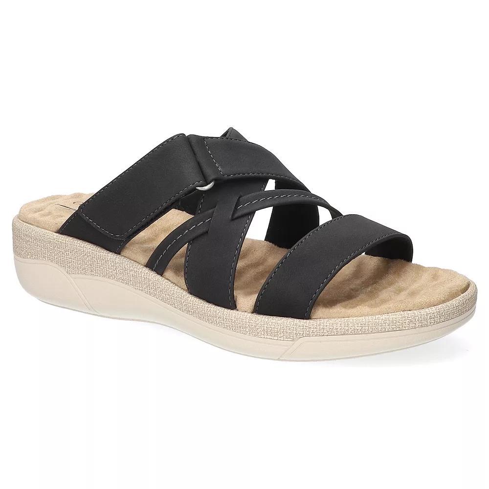 Easy Street Paola Women's Comfort Platform Slide Sandals, Size: 11 XW, Black Product Image