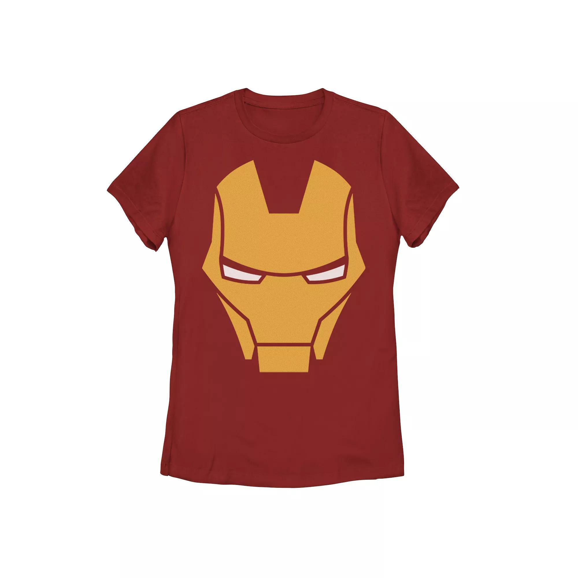 Juniors' Marvel Avengers Iron Man Big Face Tee, Girl's, Size: XL, Red Product Image