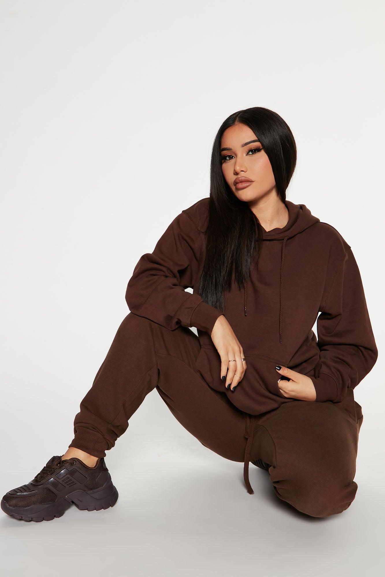 Stole Your Boyfriend's Oversized Hoodie - Chocolate Product Image