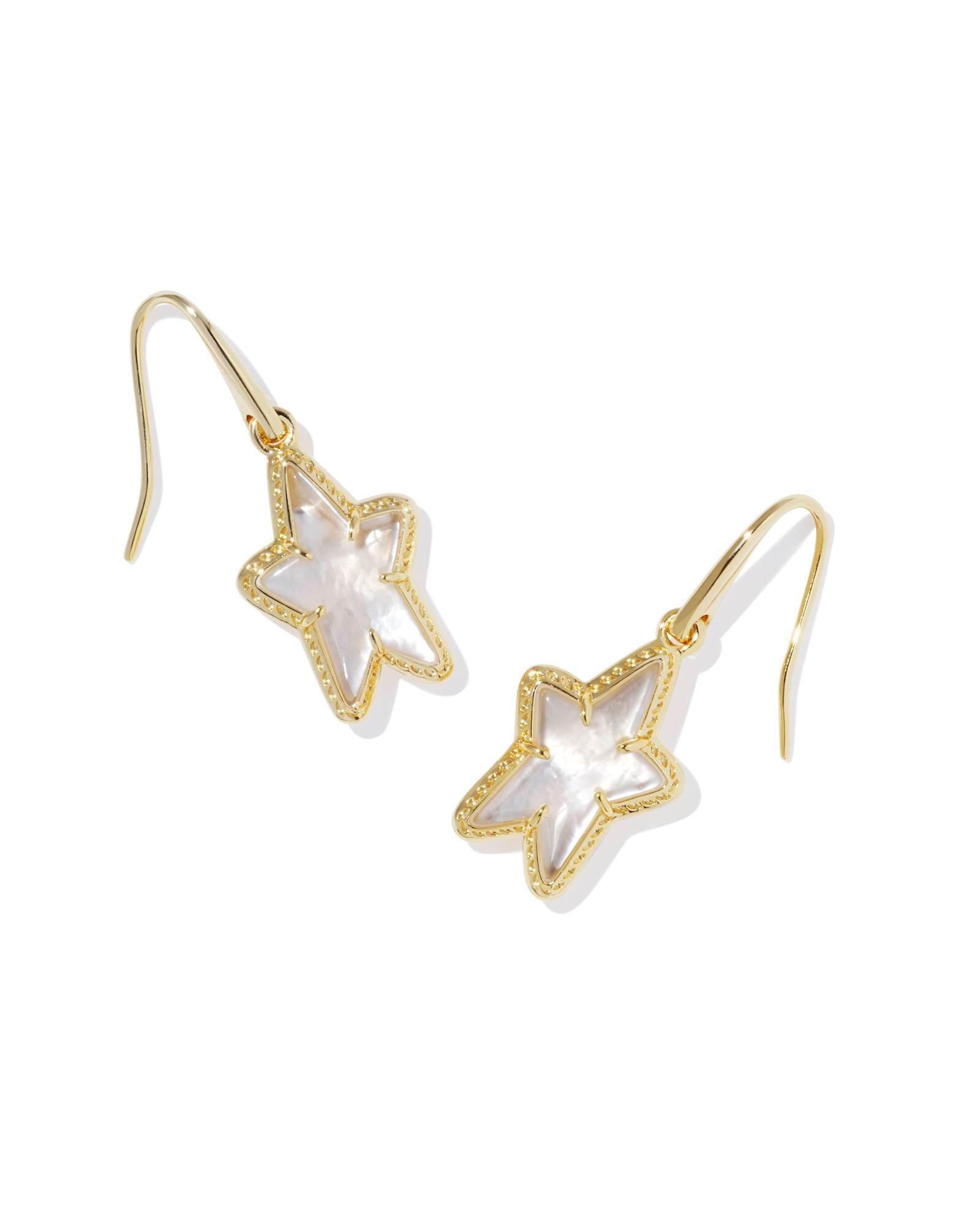 Ada Gold Star Small Drop Earrings in Red Illusion Product Image