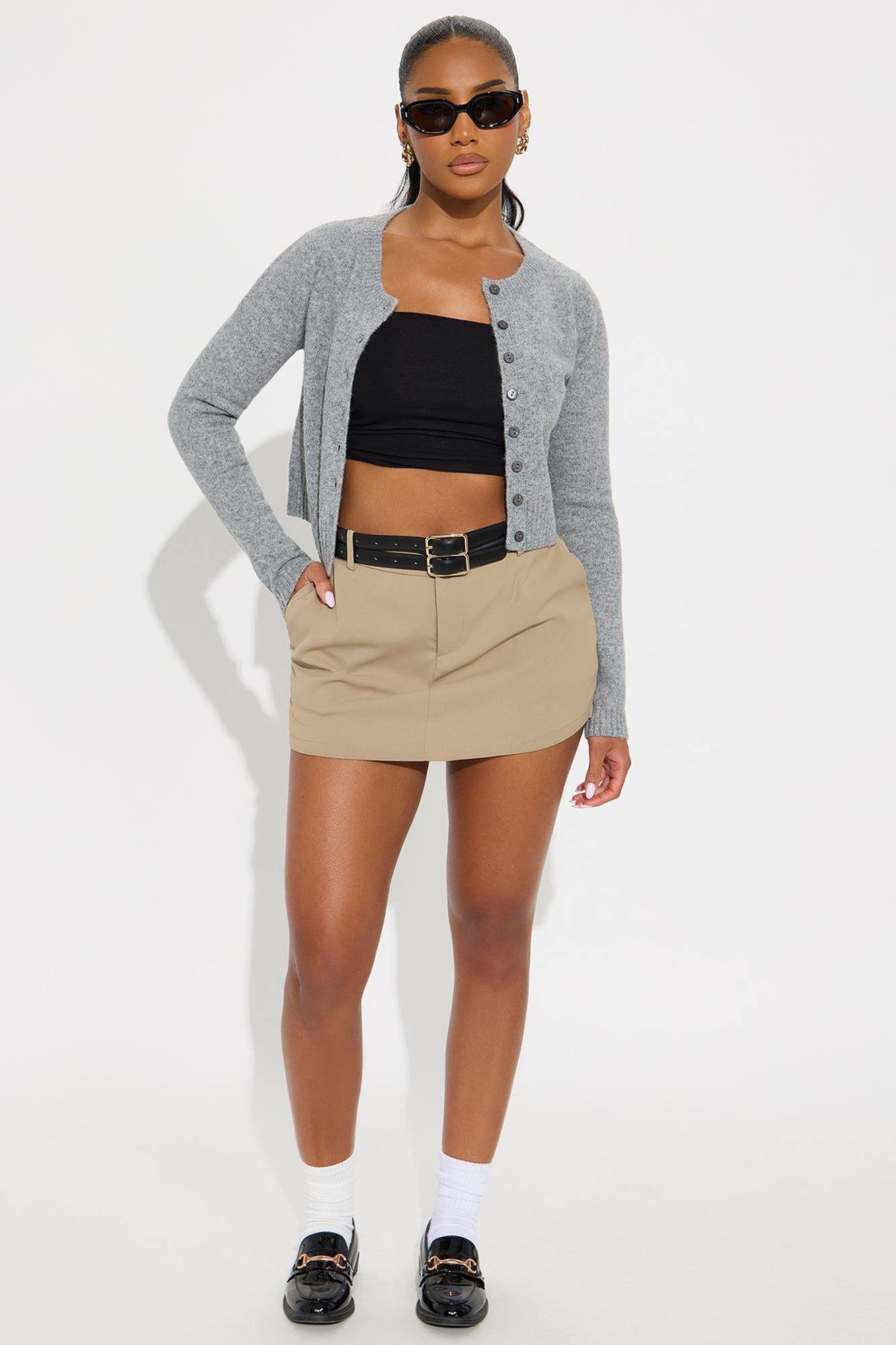 Sweet Sensation Cropped Cardigan - Grey Product Image