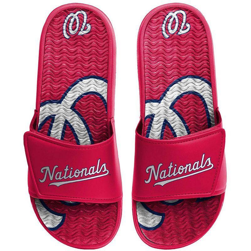 Youth FOCO Washington Nationals Gel Slide Sandals, Boy's, Size: 3, Red Product Image