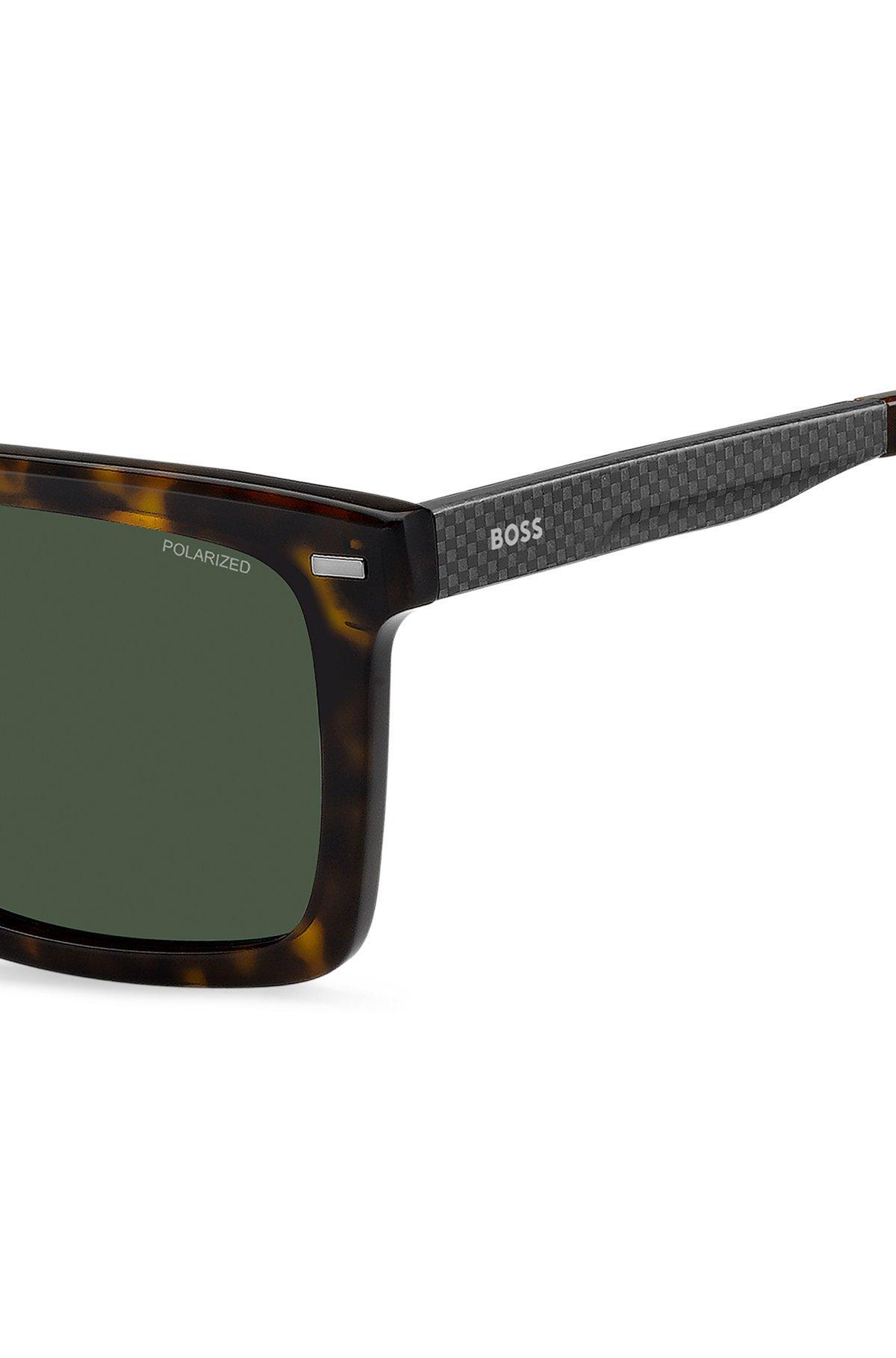 Havana-acetate sunglasses with carbon-fiber temples Product Image