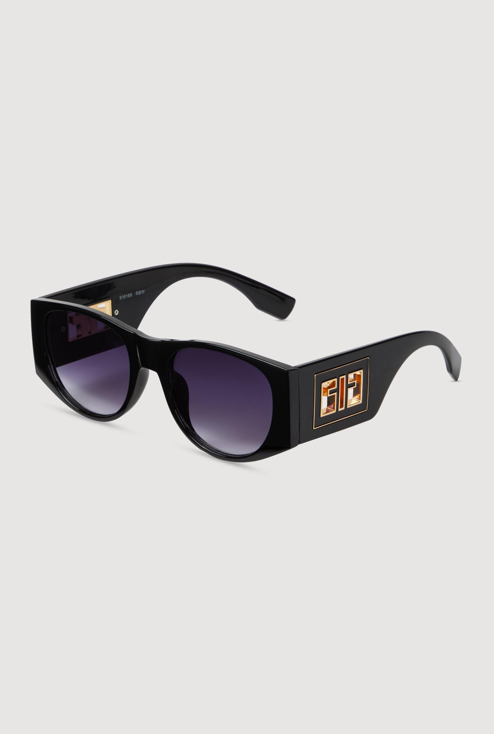 Metallic Cut Out Arm Ombre Lens Sunglasses Unisex Product Image
