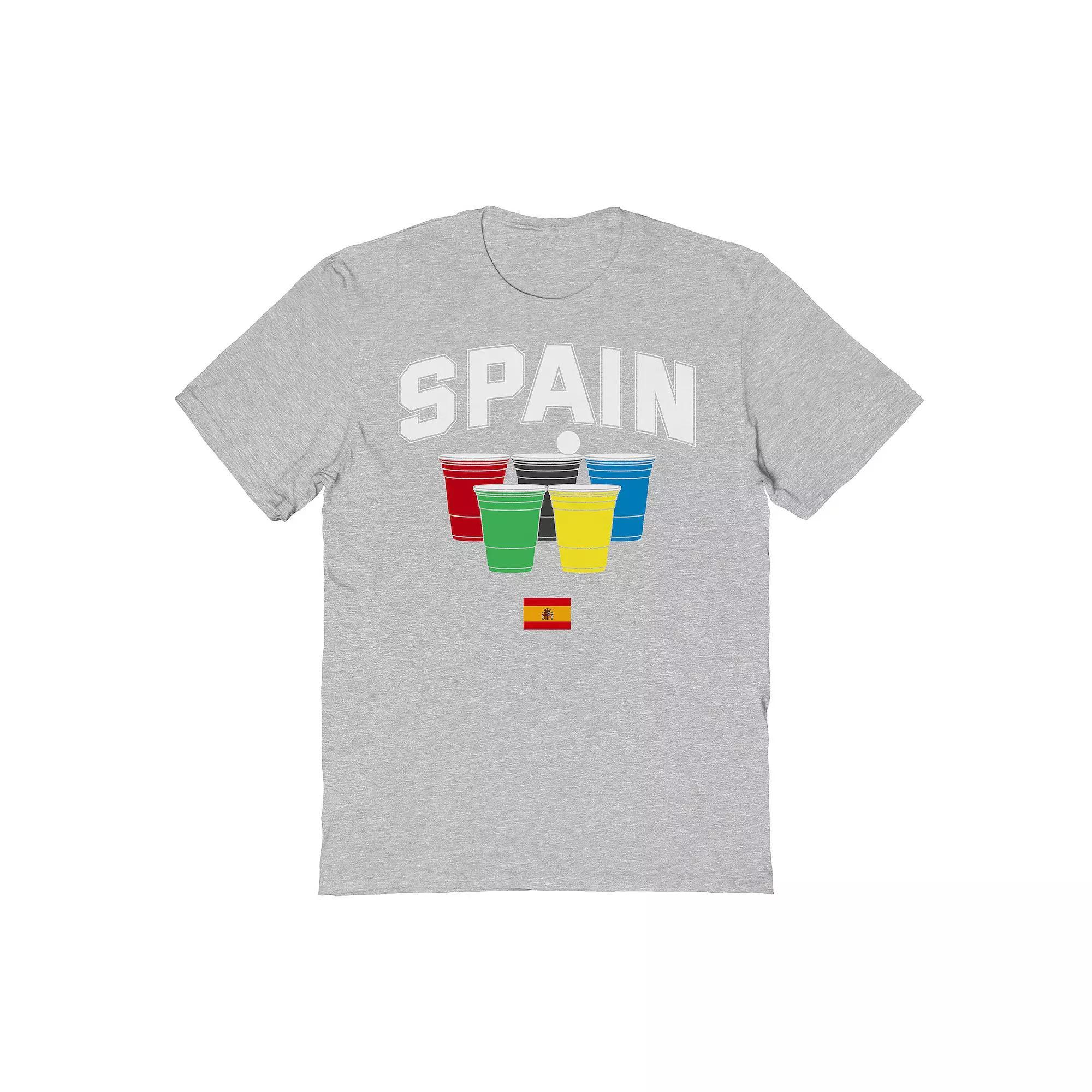 Men's Spain Solo Cups Graphic Tee, Size: Small, Sport Gray Product Image