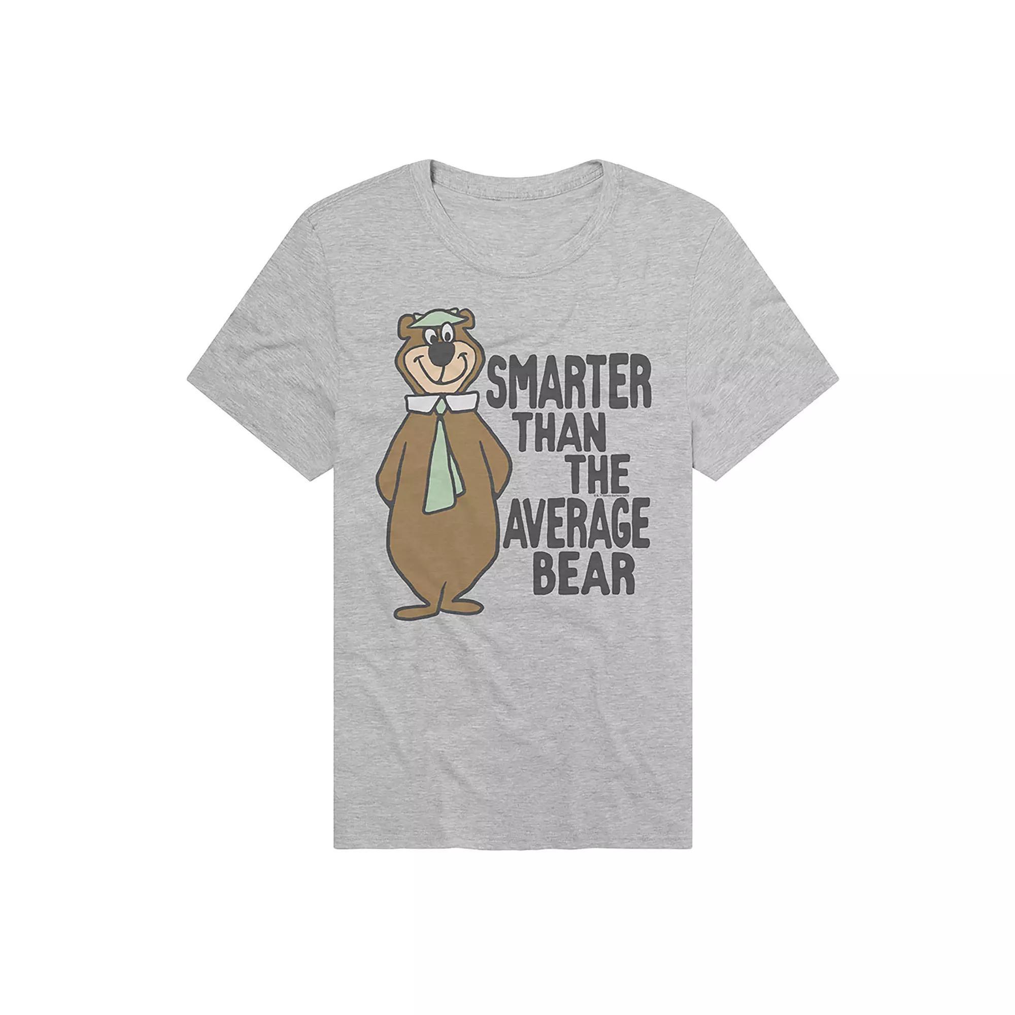 Men's Yogi Bear Smarter Than the Average Bear T-Shirt, Size: Small, Athletic Grey Product Image
