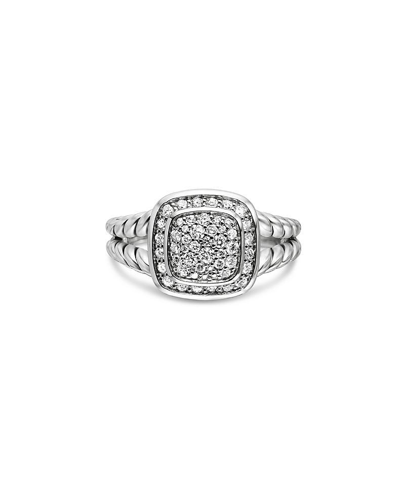 David Yurman Sterling Silver Petite Albion Diamond Pave Ring Product Image