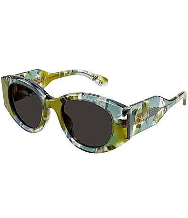 Chloe Womens Gayia Reace 51mm Round Statement Sunglasses Product Image