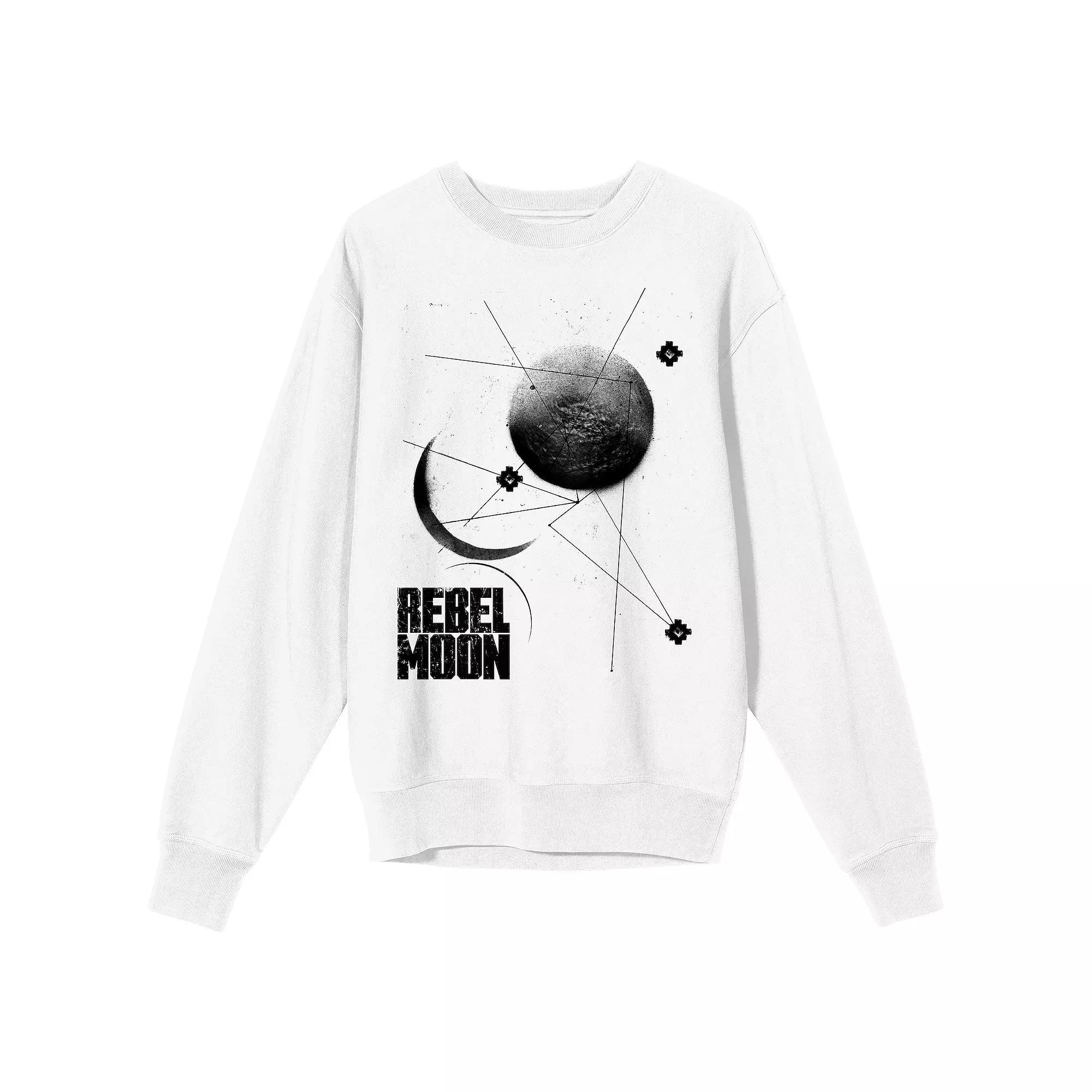 Men's Rebel Moon Planet & Moon Long Sleeve Graphic Tee, Size: Large, White Product Image
