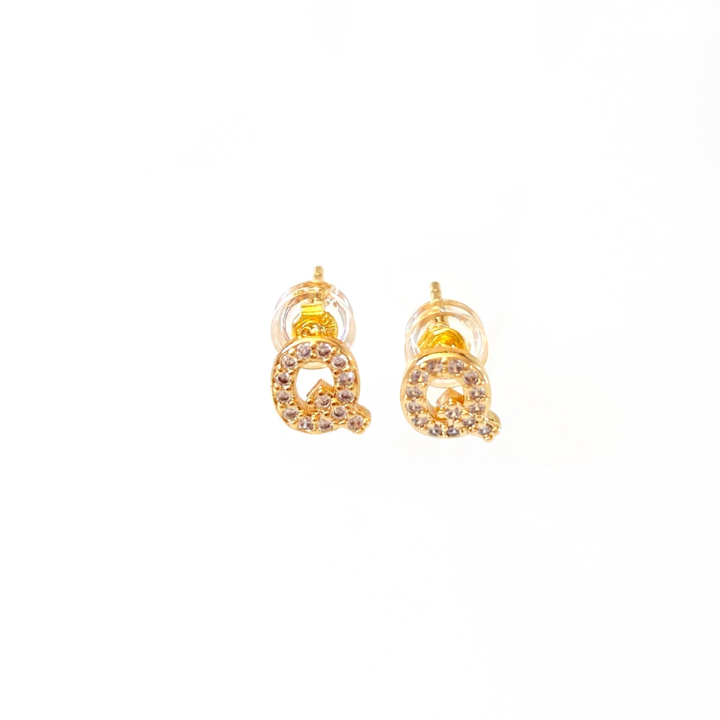 Gold Initial Studs Product Image