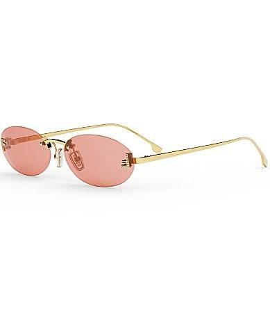 Embellished FF Oval Metal Sunglasses Product Image