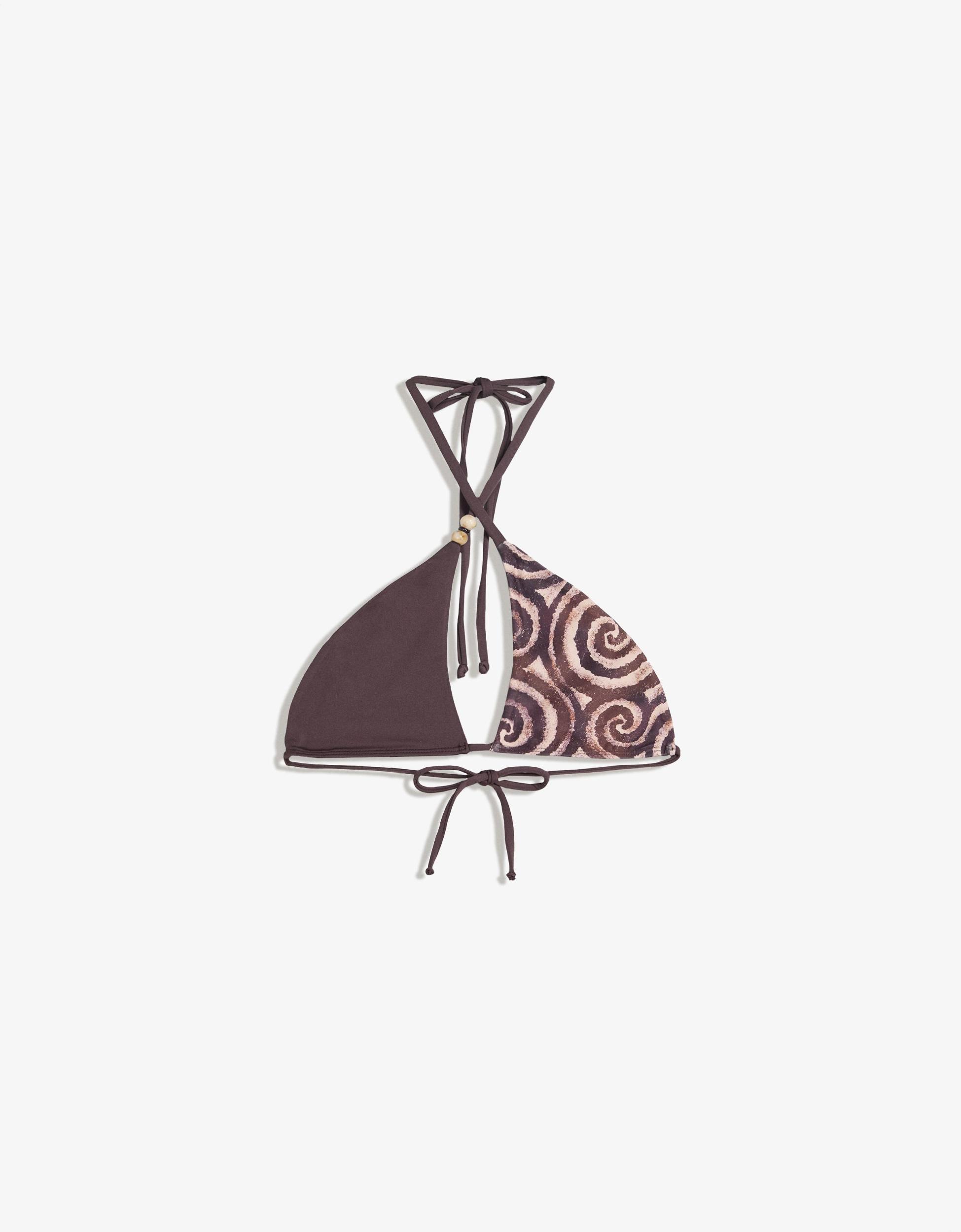 Spiral print bikini top Product Image