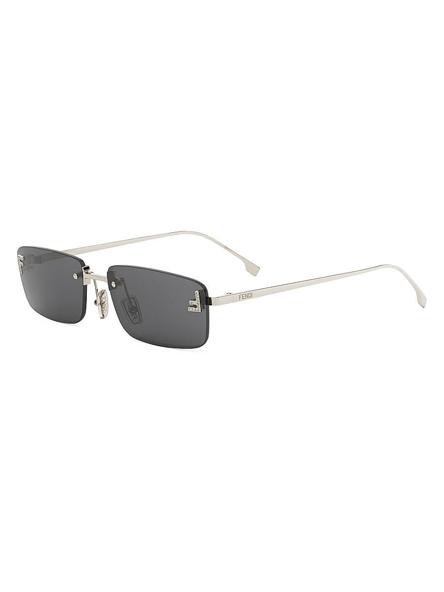 Womens First Crystal 54MM Metal Rectangular Sunglasses Product Image
