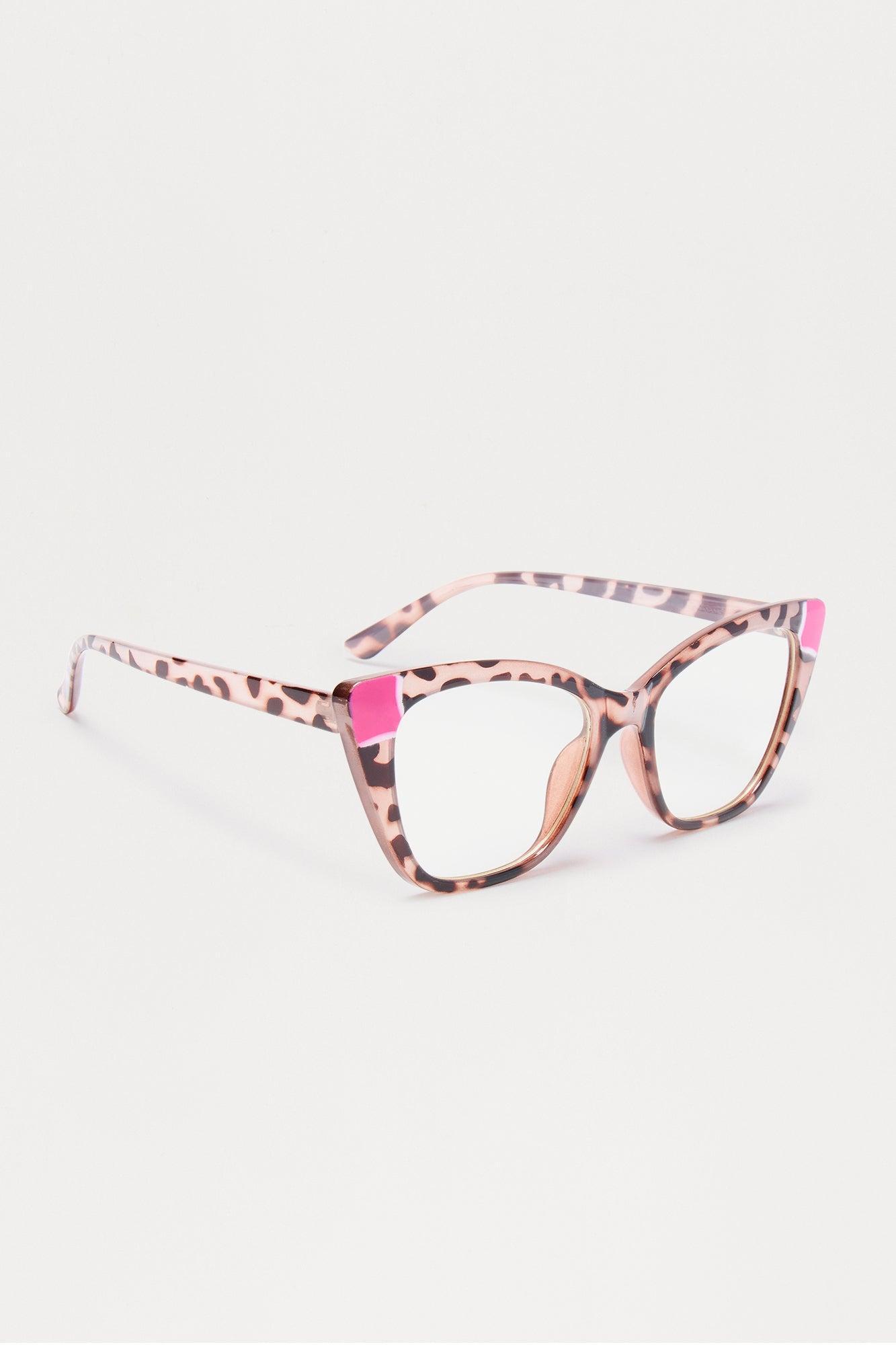 At My Desk Clear Lens Cat Eye Sunglasses - Tortoise Female Product Image