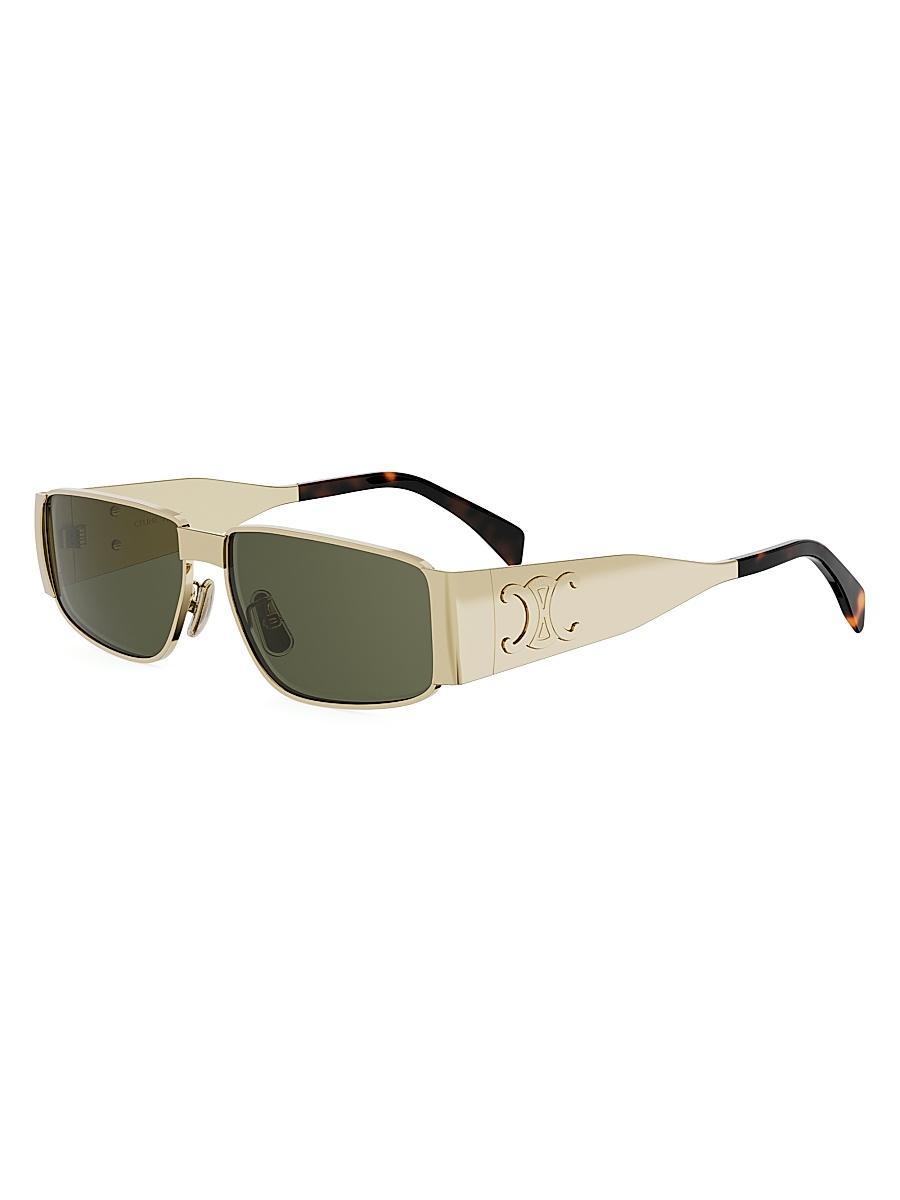 Mens Metal Triomphe 59MM Rectangular Sunglasses Product Image
