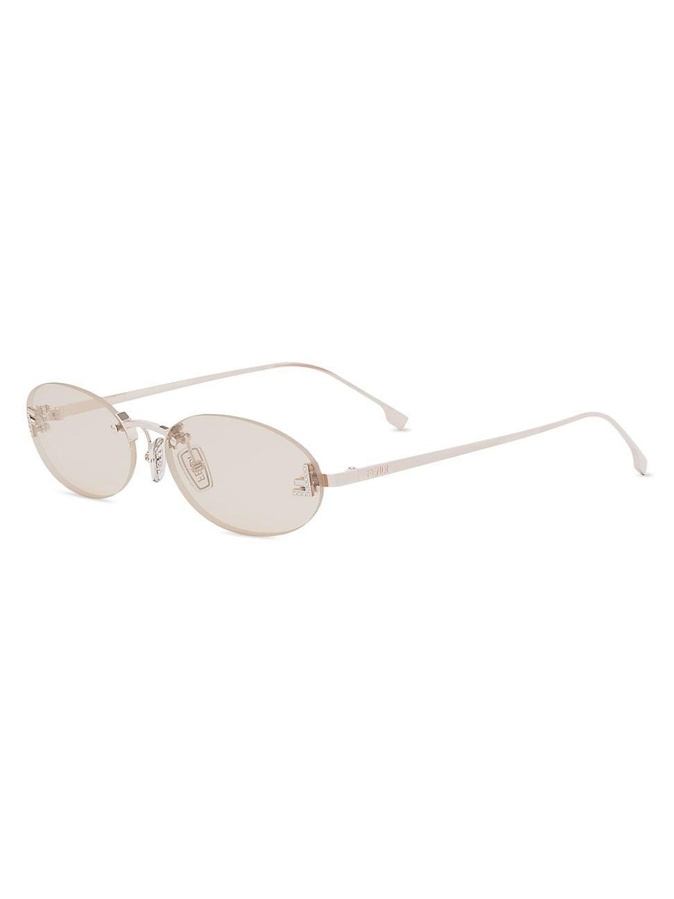 Womens First Crystal 54MM Metal Rectangular Sunglasses Product Image